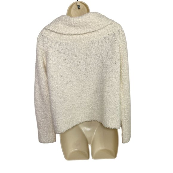 Cinq à Sept Ivory Bouclé Cowl Neck Sweater - Size S - Picture 6 of 6